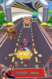 Subway Rush Spider 3D Super Hero Adventure Screen Shot 0