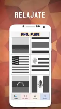 Colorear por numeros - Banderas Pixel Art Screen Shot 2