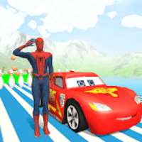 Superhero Queen Car:Lightning GT Car Racing Stunts