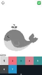 Shark Coloring By Number-Pixel Art Screen Shot 1