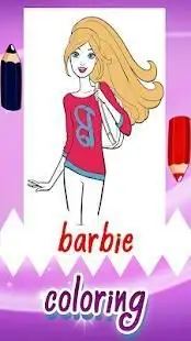 Coloring Game for Barbie Screen Shot 1