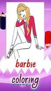 Coloring Game for Barbie Screen Shot 2