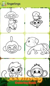 Fingerling Monkeys Coloring Book Screen Shot 3