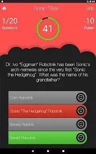 Trivia for Sonic Screen Shot 1