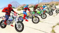 Super Heroes Bike Stunt Racing Game Screen Shot 2