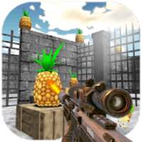 Pineapple Gun Shooting by Sniper