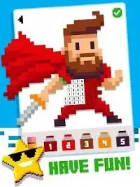 Color Pixels - Color by number by Pixel Art Games Screen Shot 5