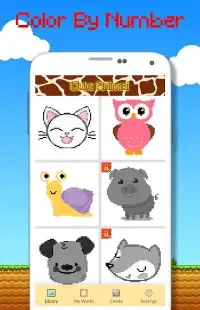 Cute Animal Color By Number - Pixel Art Screen Shot 5