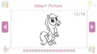 Draw & Color – Horses, Pony’s & Unicorns Screen Shot 3