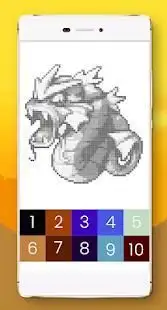 Color by Number Pokemon Pixel Art Free Screen Shot 1