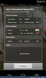 Cricket Player Manager Screen Shot 3