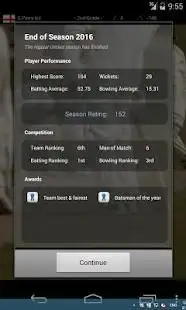Cricket Player Manager Screen Shot 9