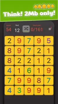 Sum X - simple math puzzle Screen Shot 0