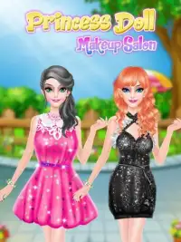Pink Princess Makeover: Fashion Doll Salon Game Screen Shot 2