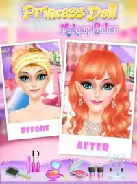 Pink Princess Makeover: Fashion Doll Salon Game Screen Shot 3