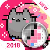 Kawaii Color By Number Game - Cute Pixel Art
