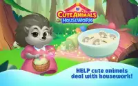 Cute Animals at House Work: Child Games Screen Shot 2