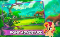 Little sweet Pony Unicorn Run Adventure Screen Shot 1