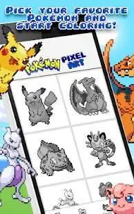 Pokemon – Color By Number Pixel Art Screen Shot 3