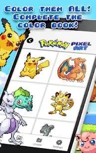 Pokemon – Color By Number Pixel Art Screen Shot 2