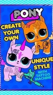 Unicorn Pony Tattoo Lol Salon Screen Shot 7