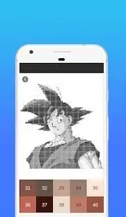 Goku Ultra Color By Number - Pixel Art Screen Shot 0