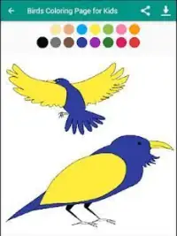 Birds Coloring Page for Kids Screen Shot 1