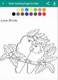 Birds Coloring Page for Kids Screen Shot 0