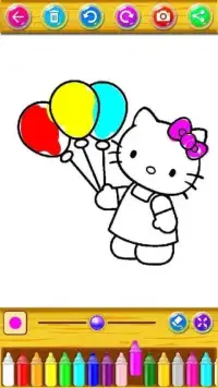 the queen kitty coloringbook for kids Screen Shot 4