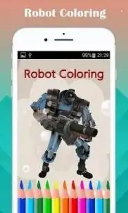 Robot Coloring Screen Shot 1