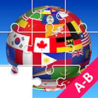 Jigsaw Puzzle National Flags AB - Educational Game