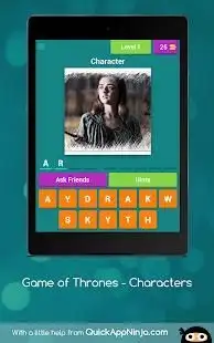 Game of Thrones (TV series) - Characters. Quiz. Screen Shot 13