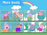 Pepa and Pig Jigsaw Puzzle Game para niños Screen Shot 0