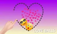 Love Balls Emoji : Draw Lines Screen Shot 0