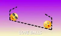 Love Balls Emoji : Draw Lines Screen Shot 1