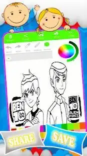 Coloring Ben 10 Games Screen Shot 5