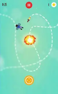 JetPack Man Vs. Missiles Screen Shot 0