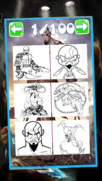 coloring Kratos God of Warriors fans Screen Shot 6