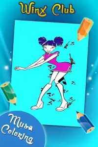 Fairy Winx Coloring Game Screen Shot 3