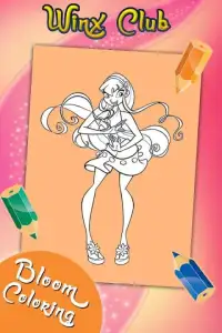 Fairy Winx Coloring Game Screen Shot 2