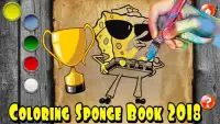 Coloring Sponge and Blue Cat Coloring games free Screen Shot 1