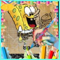 Coloring Sponge and Blue Cat Coloring games free