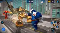 Police Panda Robot Shooting- Transform Robot Games Screen Shot 2