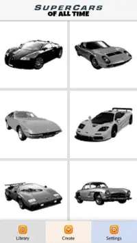Supercars of All Time Color by Number - Pixel Art Screen Shot 1