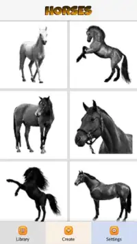 Horses Color by Number - Pixel Art Game Screen Shot 1