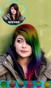 Hair Color Changer Photo Booth Screen Shot 2