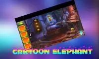 Best Escape Games -17 Cartoon Elephant Rescue Game Screen Shot 1