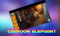 Best Escape Games -17 Cartoon Elephant Rescue Game Screen Shot 0