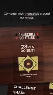 Churchill Solitaire Card Game Screen Shot 2