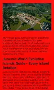 Jurassic World Evolution guide Screen Shot 1